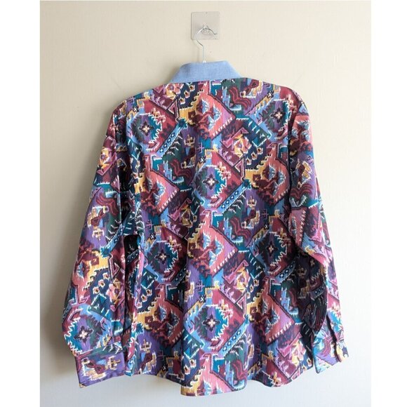 Caravan Abstract Colourful Southwestern Button Down Shirt - Picture 2 of 6